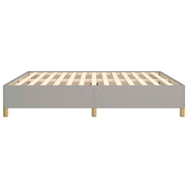 Sommier à lattes sur pieds cadre de lit 180x200 cm tissu gris clair TDL0207179