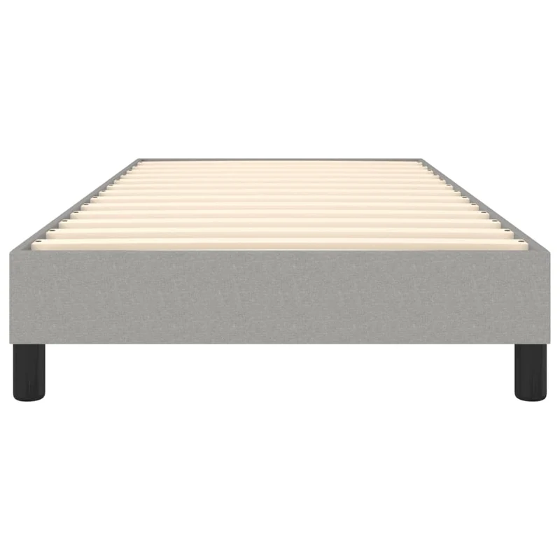 Sommier à lattes sur pieds cadre de lit 80x200 cm tissu gris clair TDL0207167