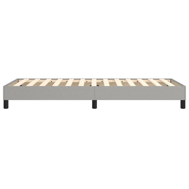 Sommier à lattes sur pieds cadre de lit 80x200 cm tissu gris clair TDL0207167