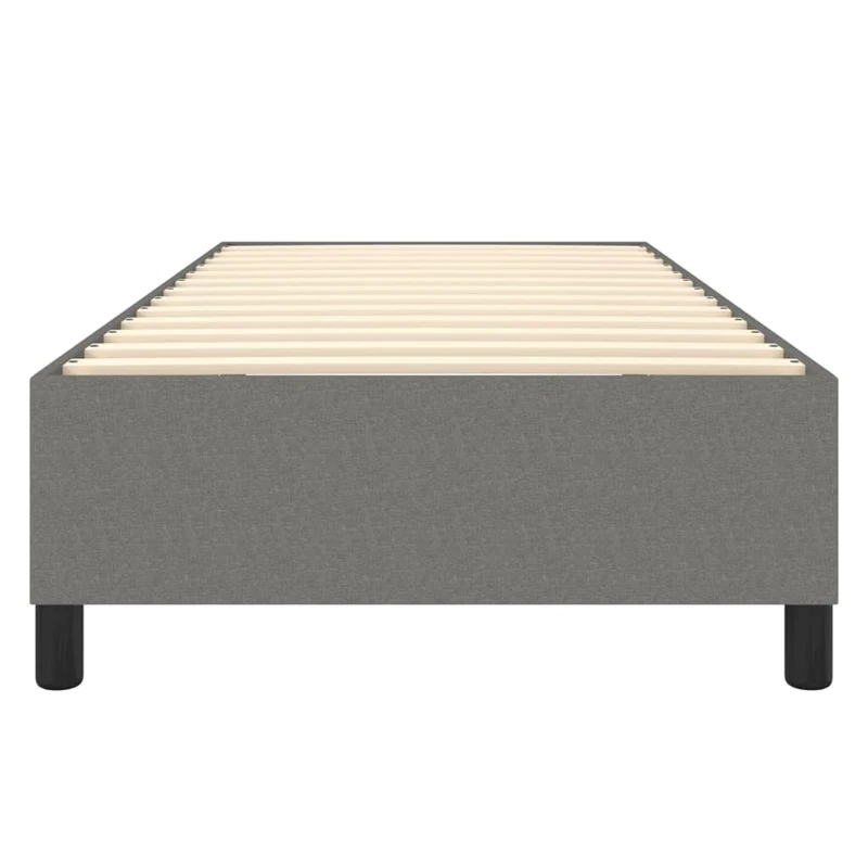 Sommier à lattes sur pieds cadre de lit 100x200 cm tissu gris foncé TDL0207149