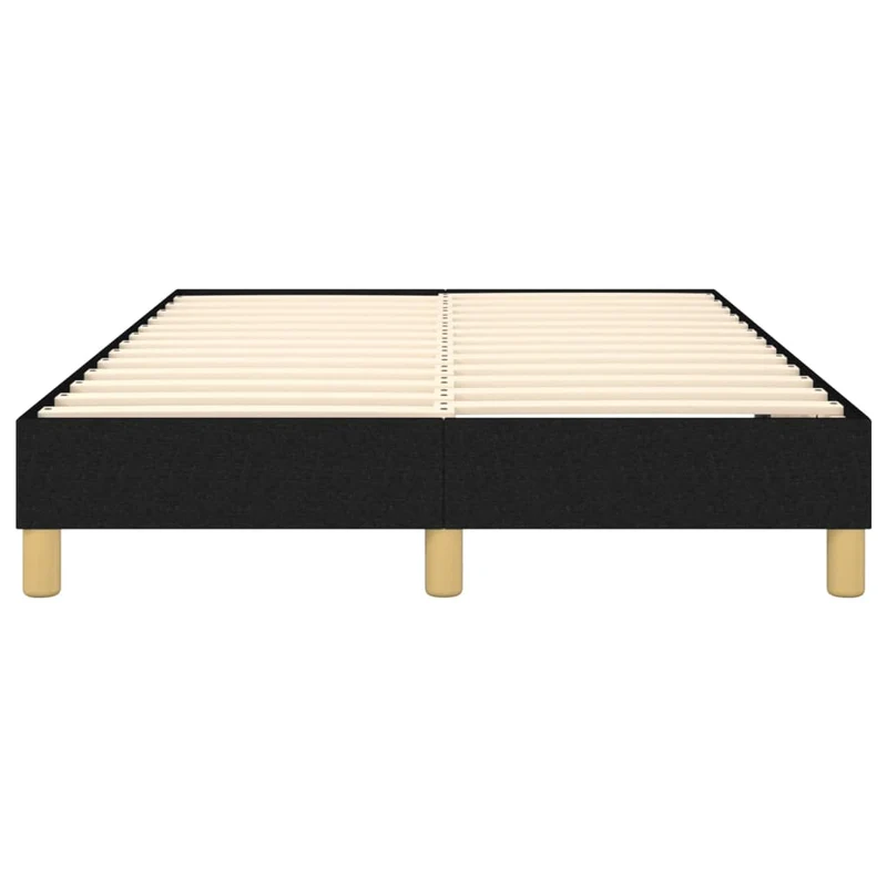 Sommier à lattes sur pieds cadre de lit 120x200 cm tissu noir TDL0207031