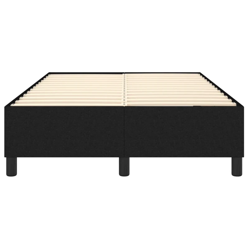 Sommier à lattes sur pieds cadre de lit 120x200 cm tissu noir TDL0207032