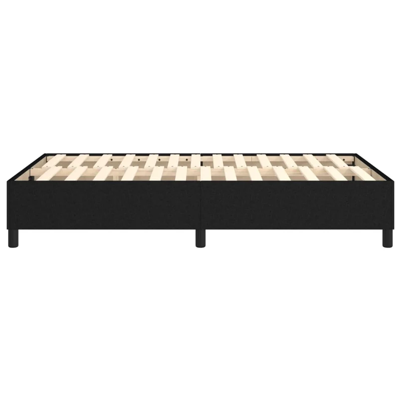 Sommier à lattes sur pieds cadre de lit 120x200 cm tissu noir TDL0207032