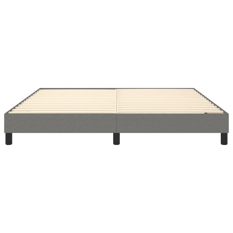 Sommier à lattes sur pieds cadre de lit 180x200 cm tissu gris foncé TDL0207122