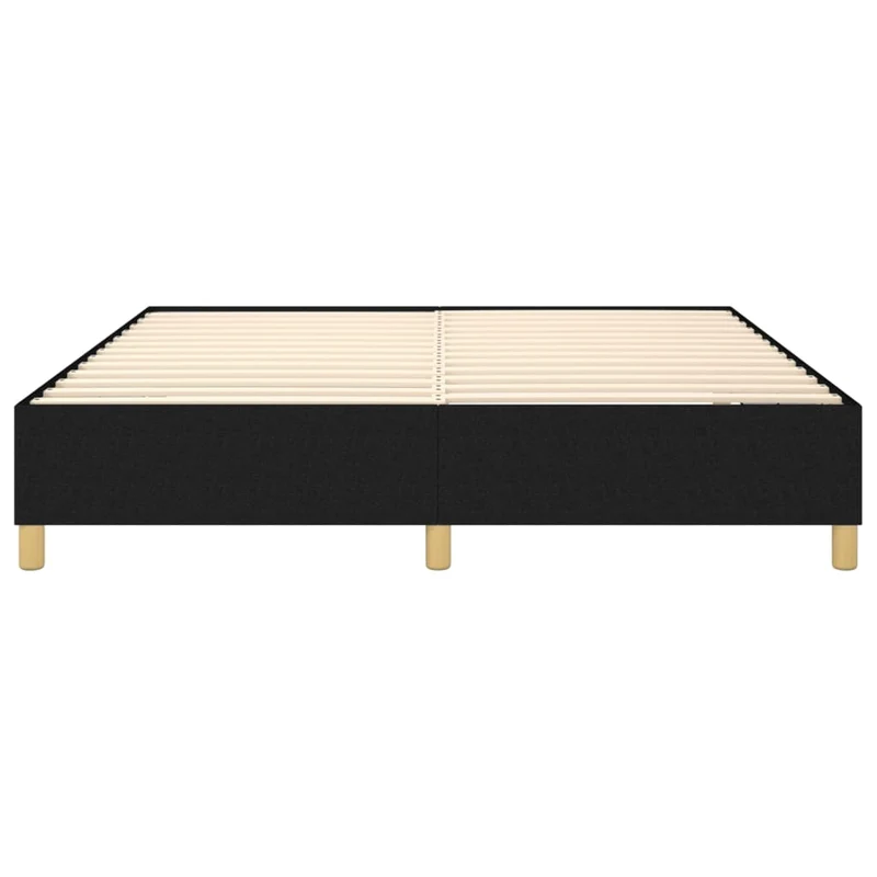 Sommier à lattes sur pieds cadre de lit 180x200 cm tissu noir TDL0207001