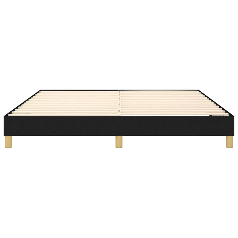 Sommier à lattes sur pieds cadre de lit 180x200 cm tissu noir TDL0206998