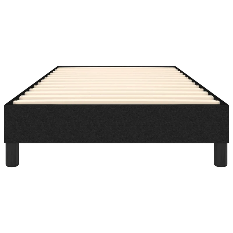 Sommier à lattes sur pieds cadre de lit 90x190 cm tissu noir TDL0206976