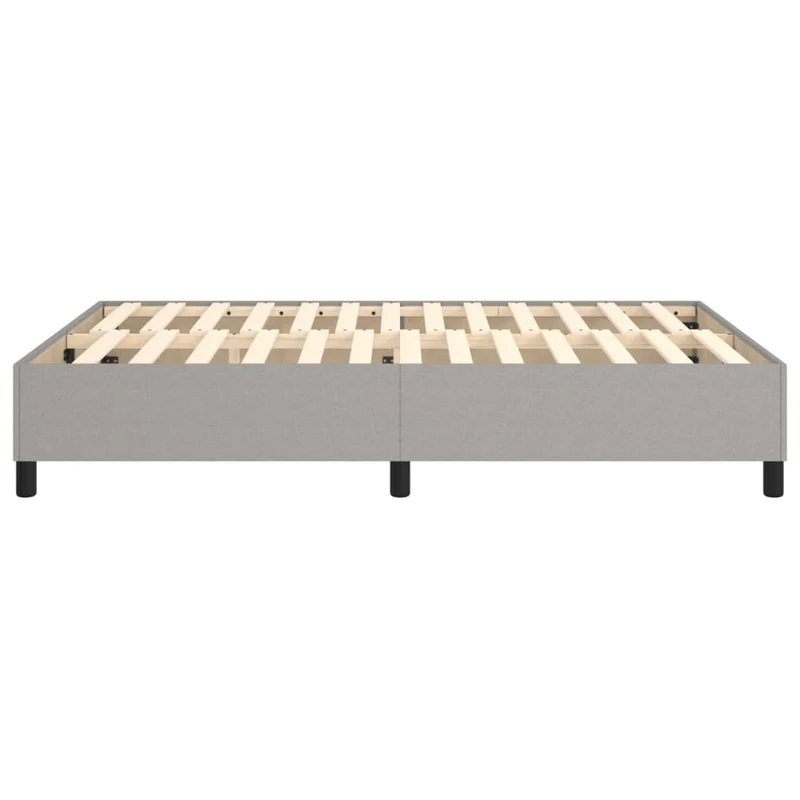 Sommier à lattes sur pieds cadre de lit 140x190 cm tissu gris clair TDL0207200