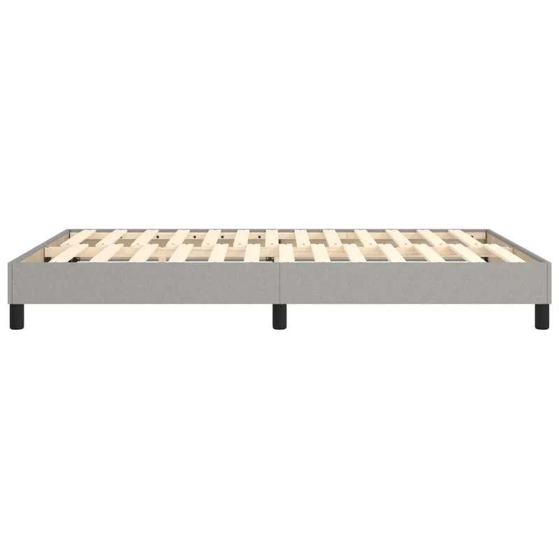 Sommier à lattes sur pieds cadre de lit 140x190 cm tissu gris clair TDL0207198