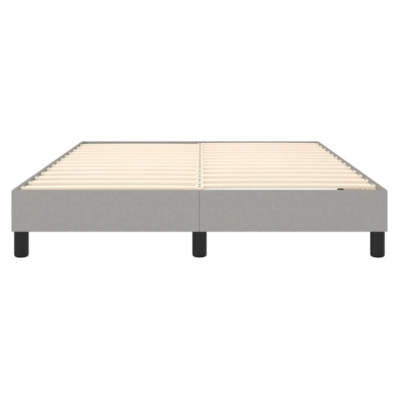Sommier à lattes sur pieds cadre de lit 140x200 cm tissu gris clair TDL0207192