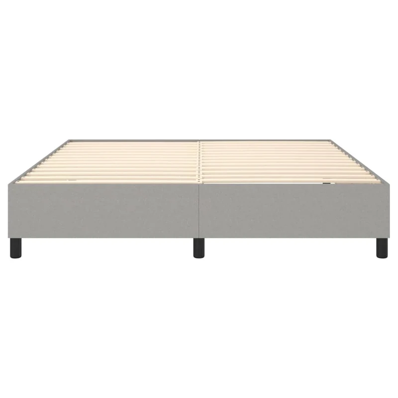 Sommier à lattes sur pieds cadre de lit 180x200 cm tissu gris clair TDL0207181