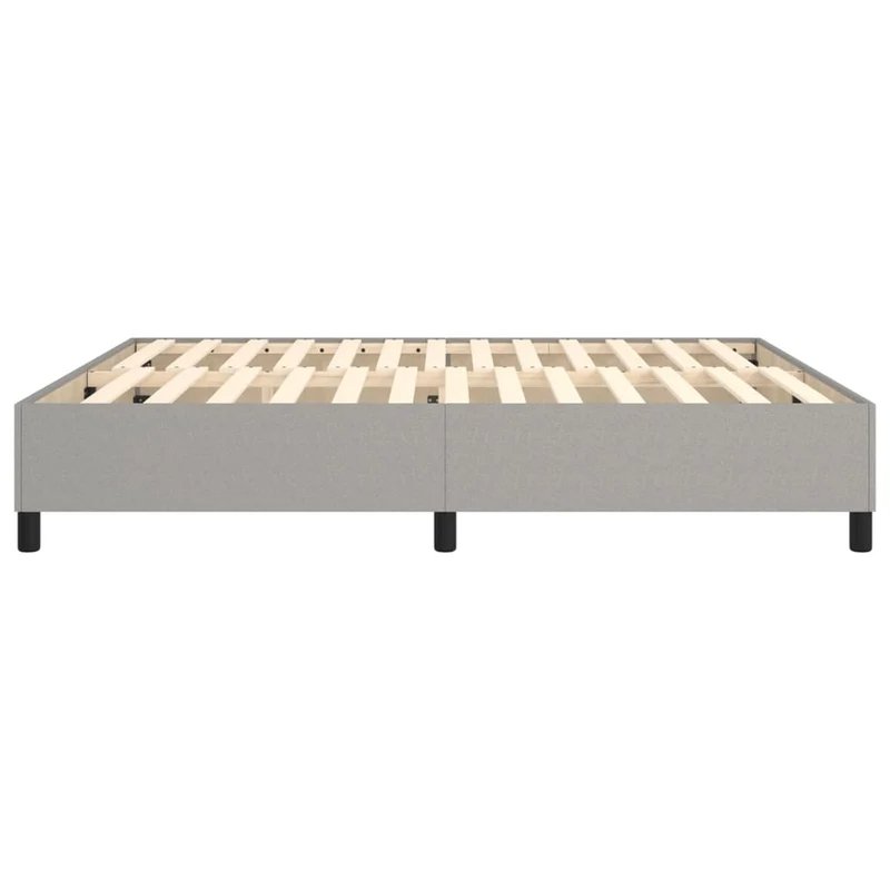 Sommier à lattes sur pieds cadre de lit 180x200 cm tissu gris clair TDL0207181