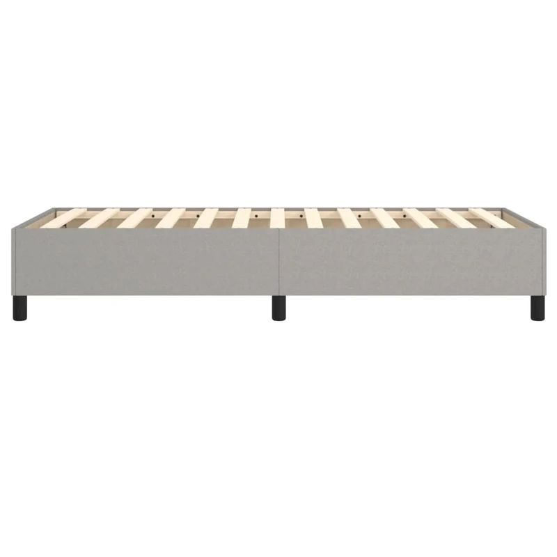 Sommier à lattes sur pieds cadre de lit 90x190 cm tissu gris clair TDL0207164