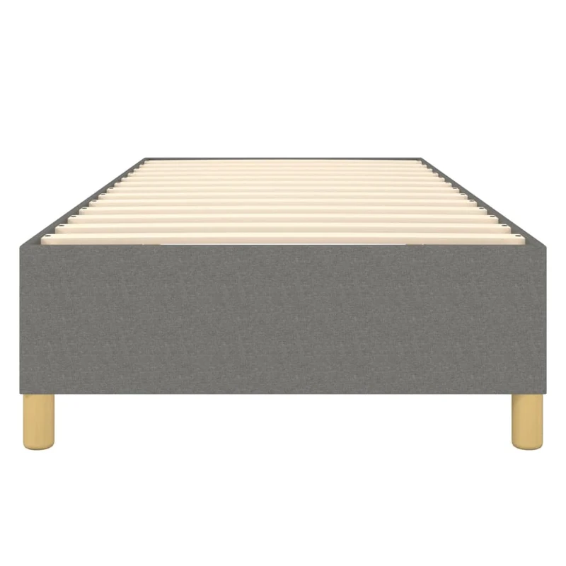 Sommier à lattes sur pieds cadre de lit 100x200 cm tissu gris foncé TDL0207151
