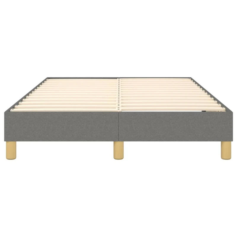 Sommier à lattes sur pieds cadre de lit 120x200 cm tissu gris foncé TDL0207146