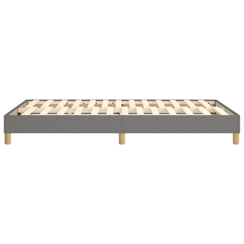 Sommier à lattes sur pieds cadre de lit 120x200 cm tissu gris foncé TDL0207146