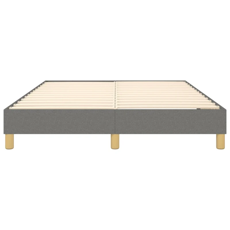 Sommier à lattes sur pieds cadre de lit 140x190 cm tissu gris foncé TDL0207139