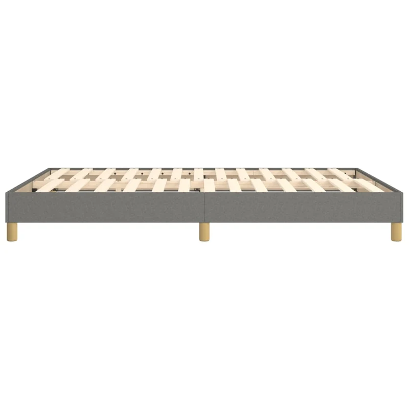 Sommier à lattes sur pieds cadre de lit 140x190 cm tissu gris foncé TDL0207139