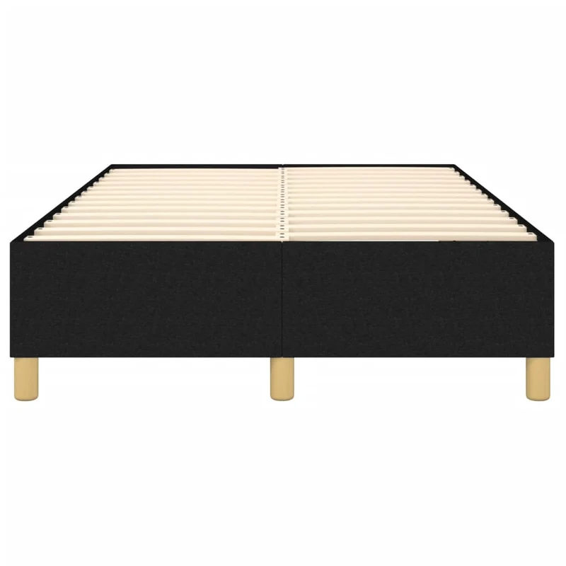 Sommier à lattes sur pieds cadre de lit 120x200 cm tissu noir TDL0207033