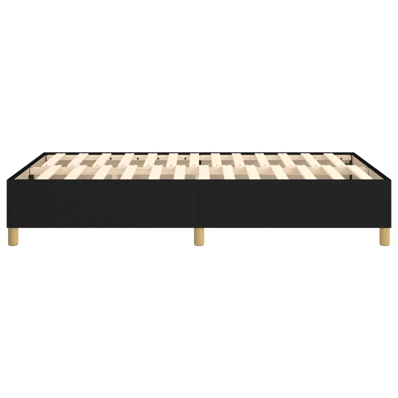 Sommier à lattes sur pieds cadre de lit 120x200 cm tissu noir TDL0207033