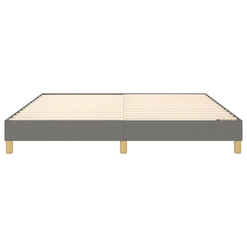 Sommier à lattes sur pieds cadre de lit 180x200 cm tissu gris foncé TDL0207119