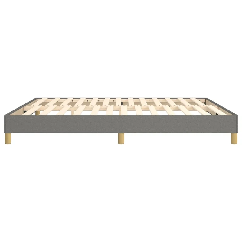 Sommier à lattes sur pieds cadre de lit 180x200 cm tissu gris foncé TDL0207119