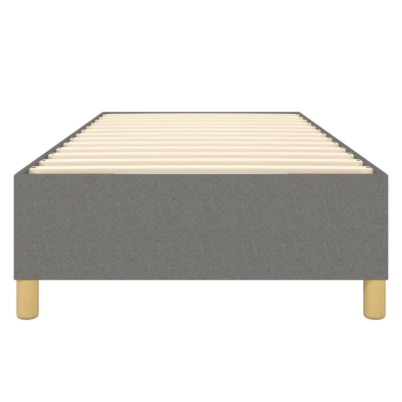 Sommier à lattes sur pieds cadre de lit 80x200 cm tissu gris foncé TDL0207107
