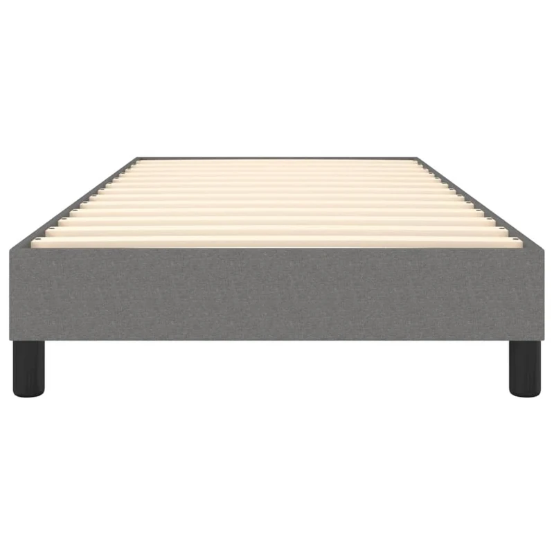 Sommier à lattes sur pieds cadre de lit 90x190 cm tissu gris foncé TDL0207103