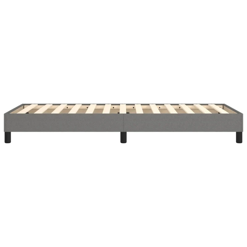 Sommier à lattes sur pieds cadre de lit 90x190 cm tissu gris foncé TDL0207103