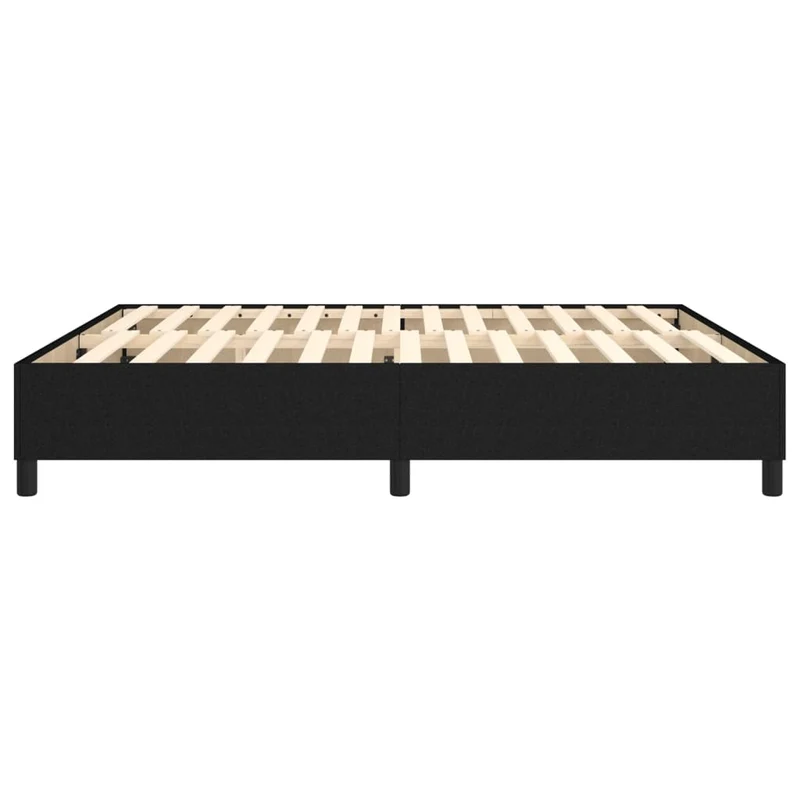 Sommier à lattes sur pieds cadre de lit 180x200 cm tissu noir TDL0207000