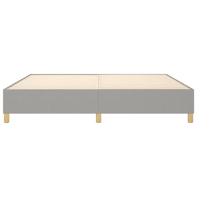 Sommier à lattes sur pieds cadre de lit 200x200 cm tissu gris clair TDL0207176