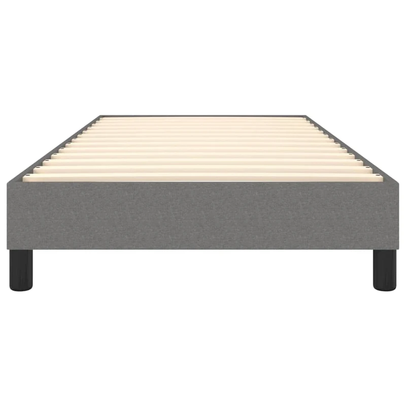 Sommier à lattes sur pieds cadre de lit 100x200 cm tissu gris foncé TDL0207150