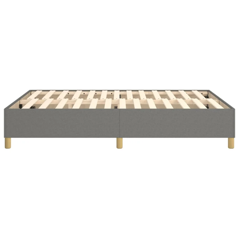 Sommier à lattes sur pieds cadre de lit 140x190 cm tissu gris foncé TDL0207138