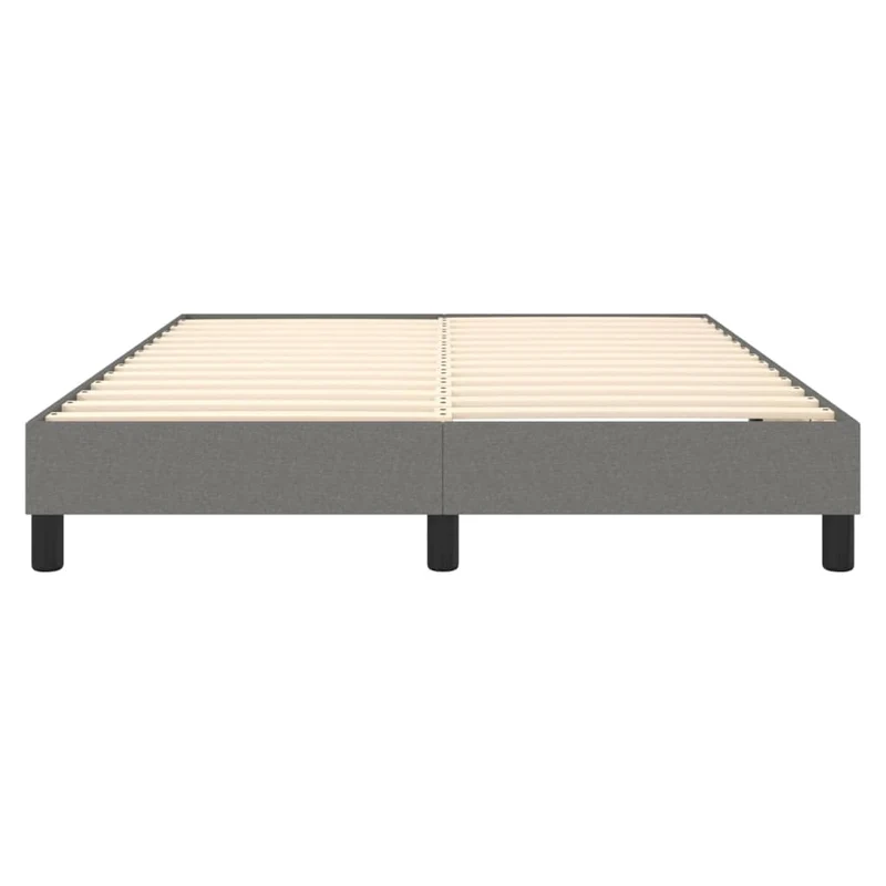 Sommier à lattes sur pieds cadre de lit 140x200 cm tissu gris foncé TDL0207132