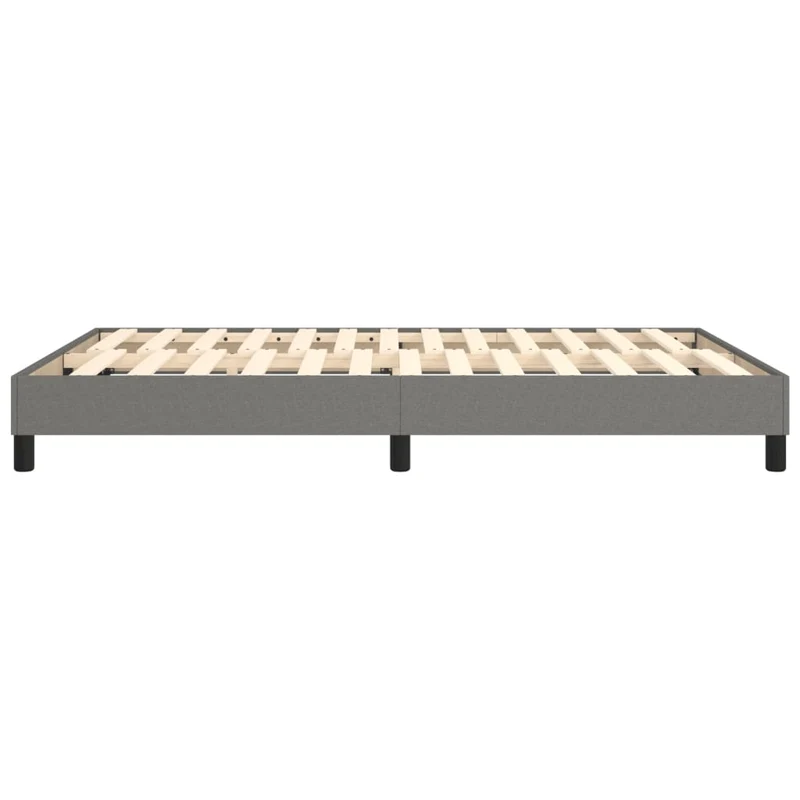 Sommier à lattes sur pieds cadre de lit 140x200 cm tissu gris foncé TDL0207132