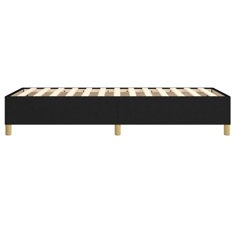 Sommier à lattes sur pieds cadre de lit 100x200 cm tissu noir TDL0207041