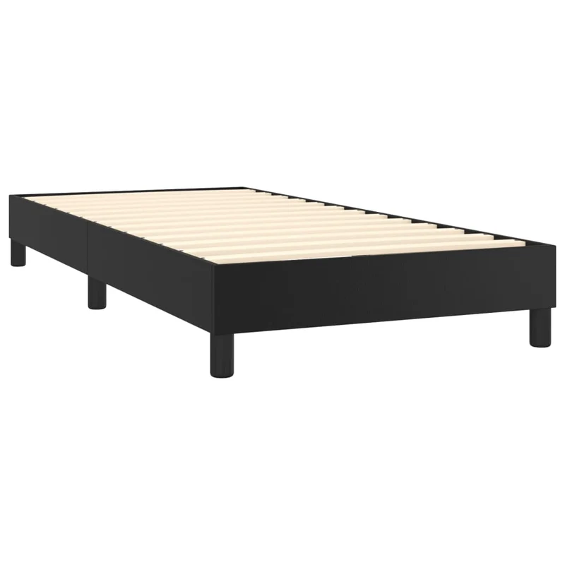 Sommier à lattes sur pieds cadre de lit 90x200 cm synthétique noir TDL0206971