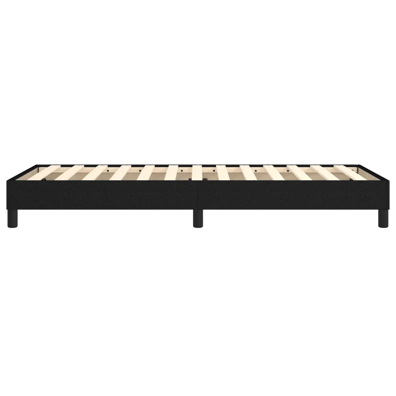 Sommier à lattes sur pieds cadre de lit 90x200 cm tissu noir TDL0206967