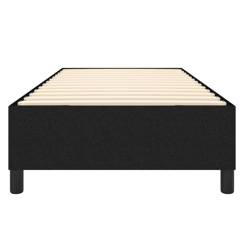 Sommier à lattes sur pieds cadre de lit 90x200 cm tissu noir TDL0206966