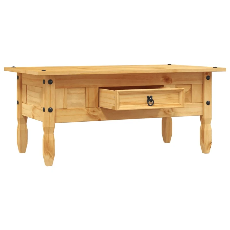 Table basse design moderne et contemporaine Pin me x icain Gamme Corona 100 x 55 x 44 cm marron DEC039906