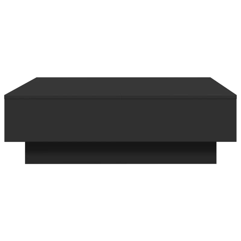 Table basse avec tiroirs design moderne et contemporaine 90 x 90 x 28 cm aggloméré noir DEC039861
