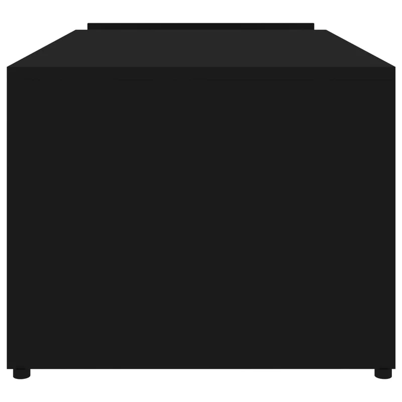 Table basse avec compartiment latéral design moderne et contemporaine 90 x 45 x 35 cm bois d’ingénierie noir DEC039810