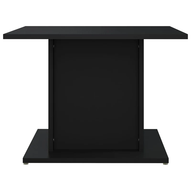 Table basse design moderne et contemporaine 55,5 x 55,5 x 40 cm bois d'ingénierie noir DEC039681