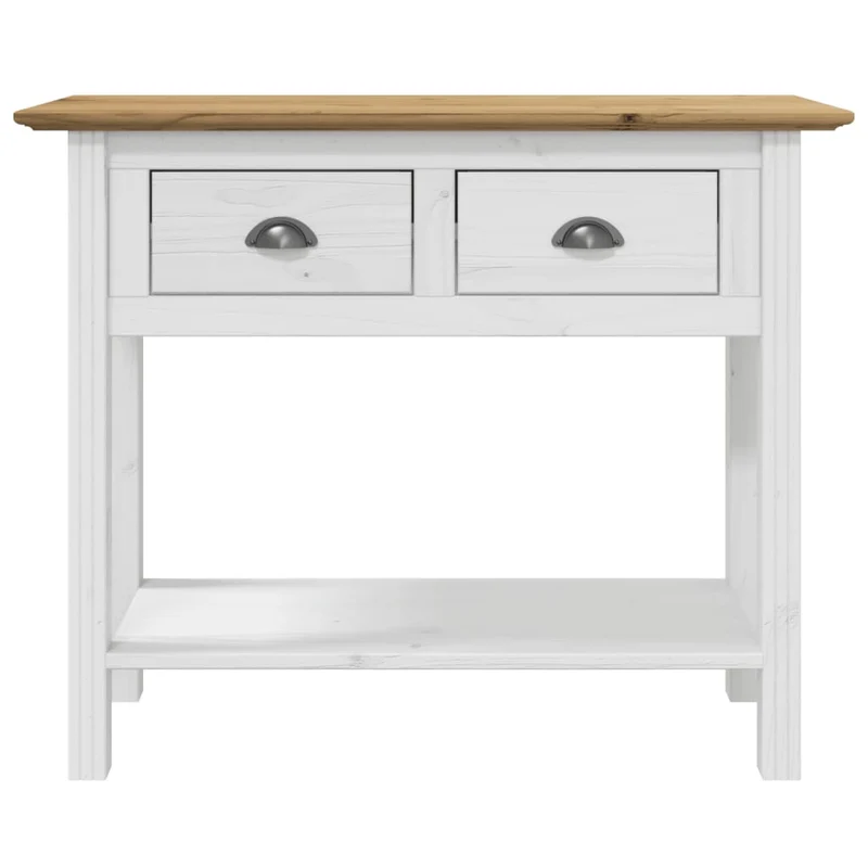 Table console d'entrée fonctionnel et stylé avec tiroirs 91 x 35 x 74 cm bois de pin massif DEC031731