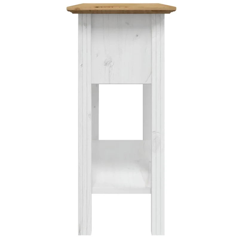 Table console d'entrée fonctionnel et stylé avec tiroirs 91 x 35 x 74 cm bois de pin massif DEC031731