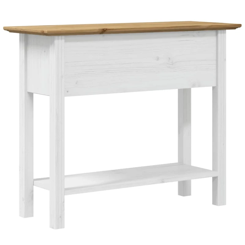 Table console d'entrée fonctionnel et stylé avec tiroirs 91 x 35 x 74 cm bois de pin massif DEC031731