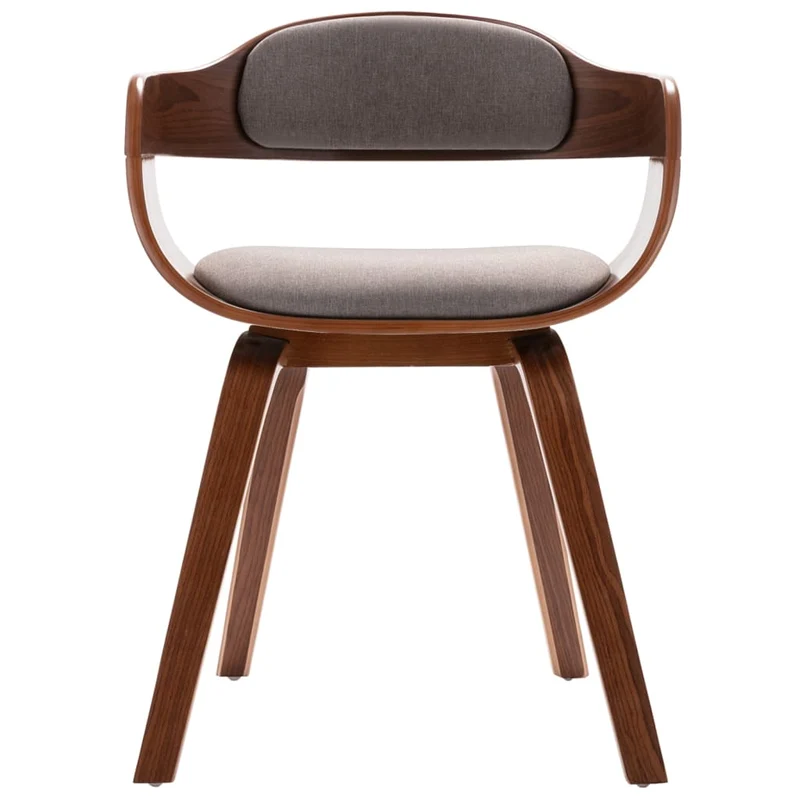 Chaise de salle à manger style industriel en bois courbé et synthétique taupe CDS020078