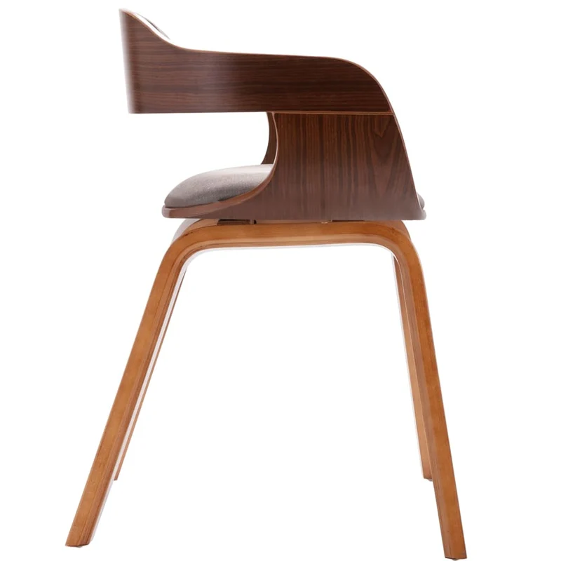 Chaise de salle à manger style industriel en bois courbé et synthétique taupe CDS020078