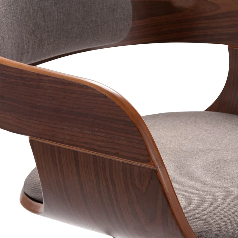 Chaise de salle à manger style industriel en bois courbé et synthétique taupe CDS020078