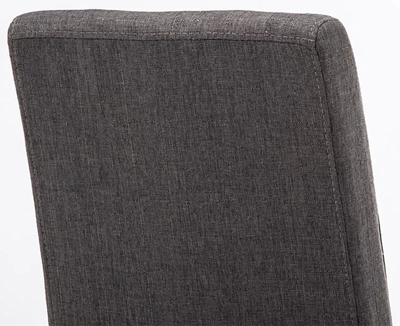 Lot de 4 chaises de salle à manger design classique en tissu gris foncé et pieds en bois noir 10_0001773